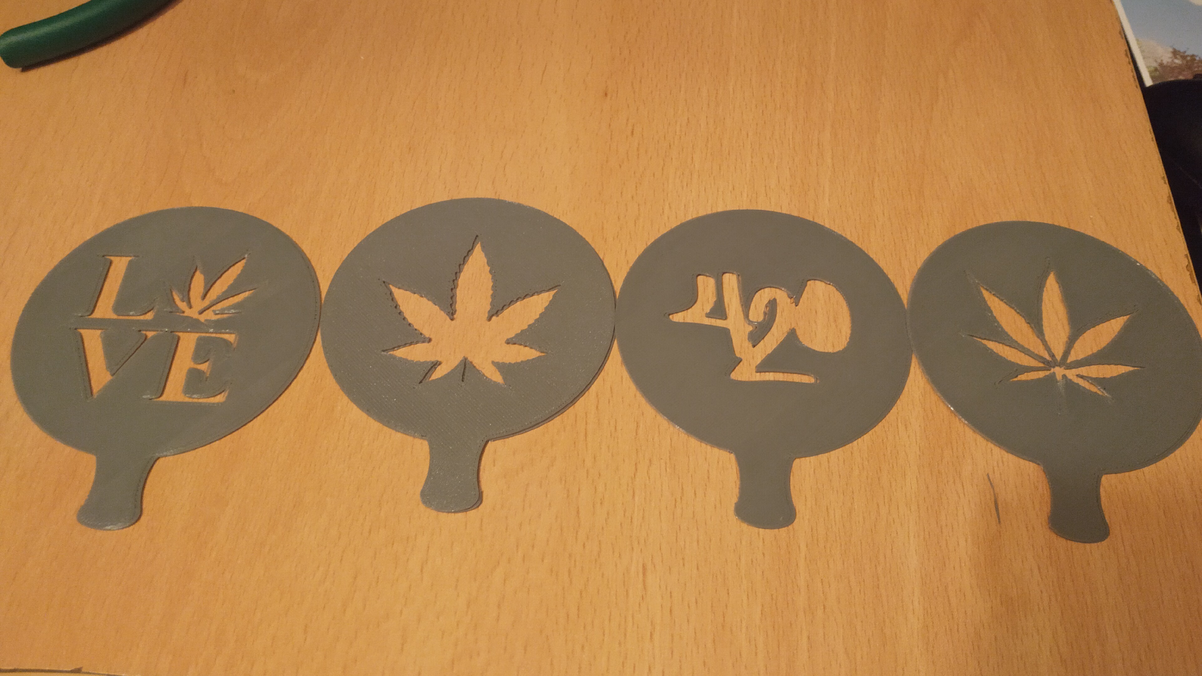 Download STL file stencil cannabis • 3D printing object ・ Cults